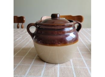 Brown Crock With Lid (Kitchen)