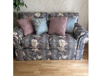 Blue Floral Love Seat