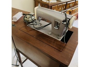 Vintage Sears Kenmore Sewing Machine In Cabinet (Bedroom 2)