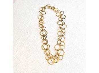 Gold Tone Circle Necklace