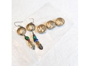 Southwest Earrings And Button Covers