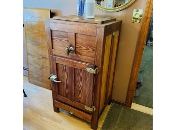 Vintage Solid Wood Ice Chest From Greece (Kitchen)