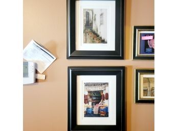 Set Of 2 Black Framed Market Prints (Kitchen)