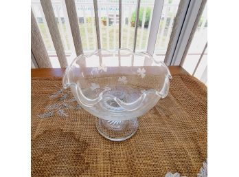 Glass Shamrock Bowl (porch)