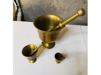 Brass Mortar And Pestle Sets (Basement Brass Bin)