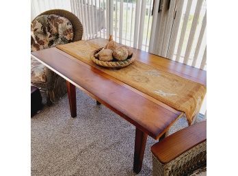 Solid Wood Drop Leaf Table (porch)