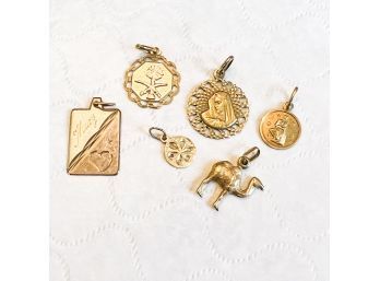 Assortment Of Gold Charms, Some Marked 9k