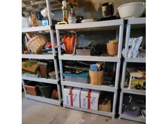 4 Tier Plastic Shelving ** Does Not Include Contents**