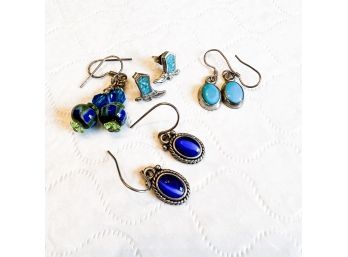 Blue Earring Assortment - One Sterling Pair