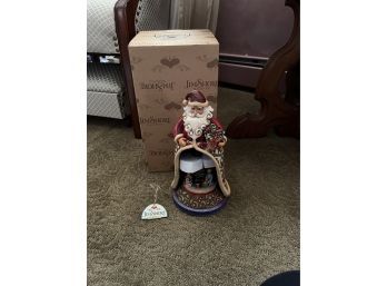 Jim Shore Christmas Spirit Lives Within Santa Lighted Revolving Musical Figurine (Living Room)