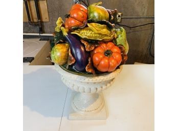 Large Decorative Ceramic Cornucopia Center Piece (Basement Shelf)