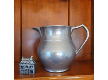 Small Pewter House And Large Pitcher (Dining Room)