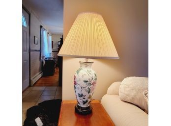 Vintage Chinoiserie Lamp With Carved Solid Wood Base #2