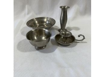 Vintage Connecticut Pewter Four Pieces