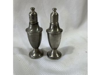 Vintage Pewter Salt And Pepper Shaker