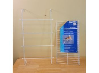 White Wire Towel Rack And Wire Shelving