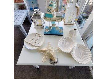 Beautiful Sea Shells, Boats And Beach Decor