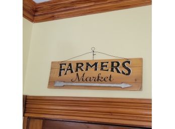 Wooden Farmers Market Sign (Room 2)