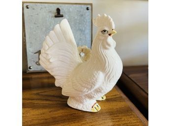 White Ceramic Rooster (Room 6)