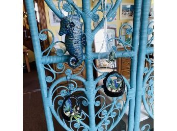 Assorted Decorative Hanging Planters And Metal Seahorse Lot (Zone 3)