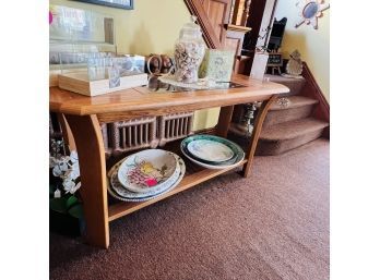 Sofa Table With Wood And Glass Top (Room 4)