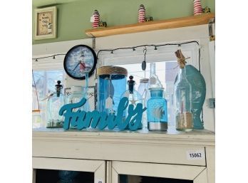 Jar And Glass Assortment With Family Sign (Room 5)