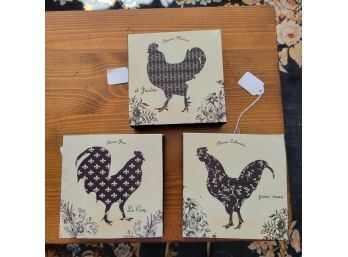 Set Of 3 Rooster Prints (Room 2)