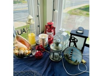 Assorted Decorative Lamps And Lanterns Lot