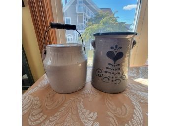 Great Bay Pottery Crock And Other Lidded Crock (Room 2)