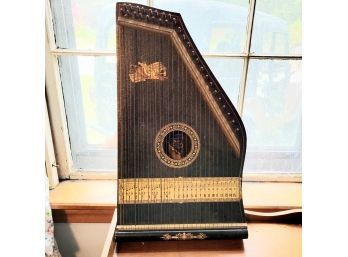 Antique Mandolin Guitar Harp (Bedroom)