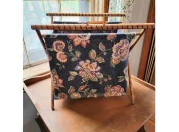 Fabric And Wood Magazine Holder (Bedroom)