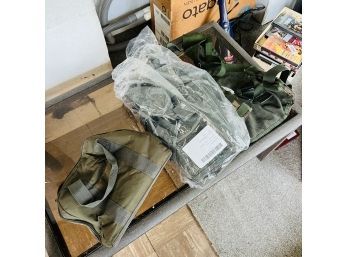 Military Fighting Load Carrier Vests And Bag (Upstairs Patio)