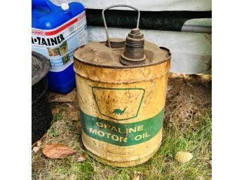 Vintage Opaline Motor Oil Can (Shed 1)