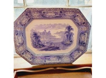 Vintage Porcelain Florentine Turkey Platter (Bedroom)