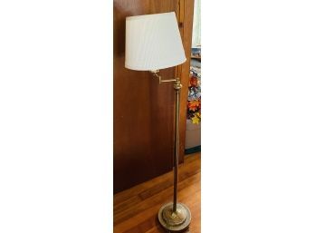 Standing Brass Swing-Arm Lamp (Living Room)