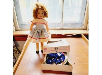 Vintage Shirley Temple Doll By Ideal Plus Sailor Outfit In Box (Bedroom)