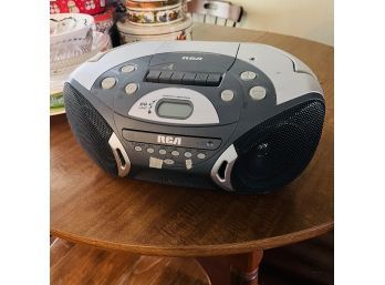 RCA Portable CD Cassette Radio Player (Upstairs)