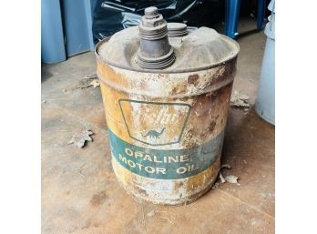 Vintage Opaline Motor Oil 5-gallon Can (Shed 2)