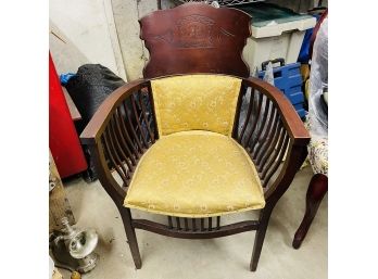 Antique Chair With Yellow Upholstery (Zone 4)