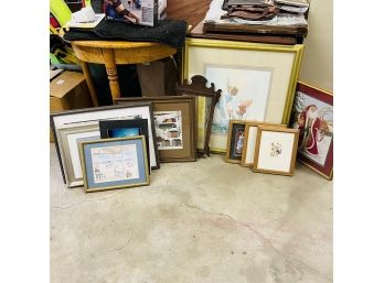 Wall Art Lot: Mirrors, Charles Wysocki Print, Etc.