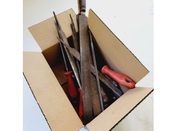 Box Of Metal Files And Chisel Tools (Zone 1)