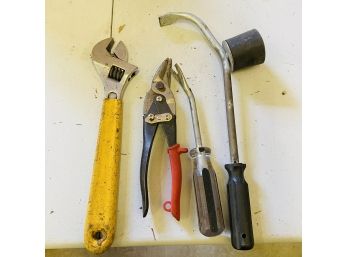 Prybars, Pliers, And Wrench Lot (Zone 1)