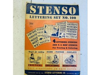 Vintage Stenso Stencils In Original Envelope (Zone 1)