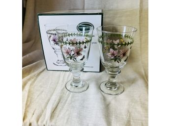 Portmeirion Botanic Garden Wine Glasses - Set Of Two (Basement Room)