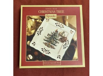 Spode Christmas Tree Pierced Square Tray (Basement)