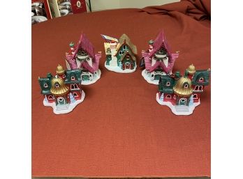 Assorted Northpole Glow Road Light-Up Houses (Basement)