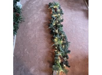 Beautiful Pre-Lit Frontgate Holiday Swag Greenery With Pine Cones