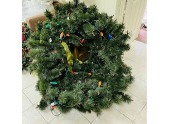 Pair Of Extra Large Holiday Wreaths (Basement Room)