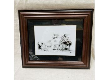 Framed House Print (Basement Room)