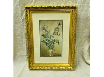 Claude Monet Print In Gold Frame (Basement Room)